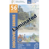 OSI Discovery Series | Laminated Sheet 56 | Part of Dublin, Kildare & Wicklow OSI Discovery Series | Laminated Sheet 56 | Part of Dublin, Kildare & Wicklow
